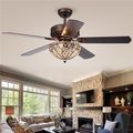 Warehouse Of Tiffany Warehouse of Tiffany CFL-8353REMO-RB 52 in. Gliska Indoor Remote Controlled Ceiling Fan with Light Kit; Bronze CFL-8353REMO/RB